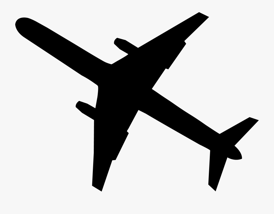 Black Airplane Silhouette - Airplane Clip Art, Transparent Clipart