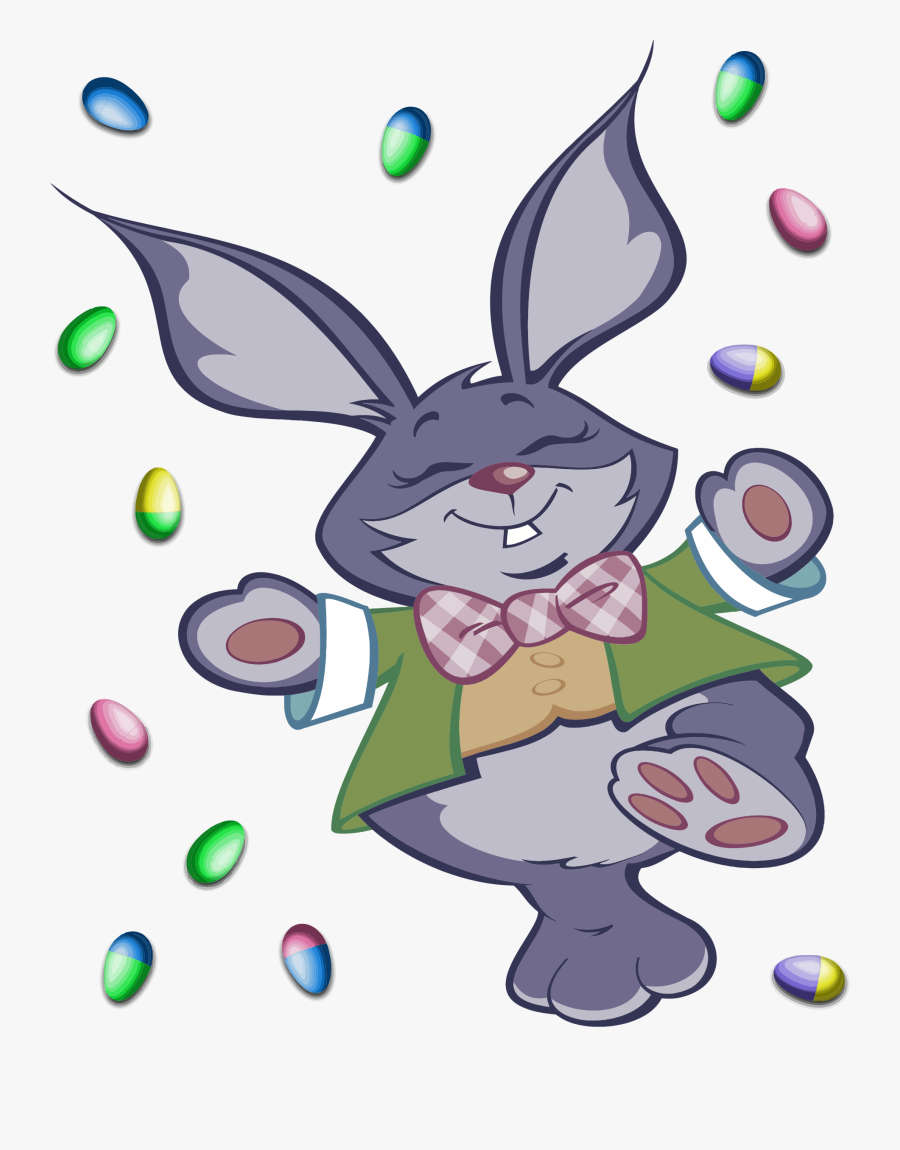 Bunny Transparent Easter Clipart - Transparent Easter Bunny Hopping Png, Transparent Clipart