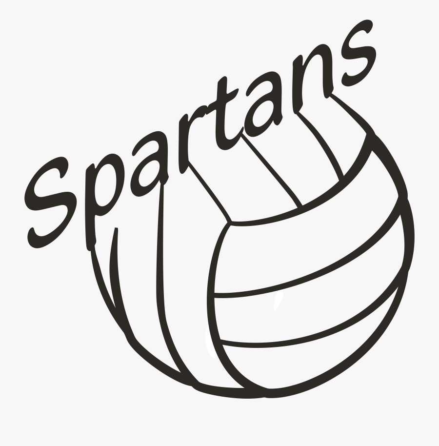 Transparent Volleyball Clipart Png - Spartans Volleyball Logo, Transparent Clipart