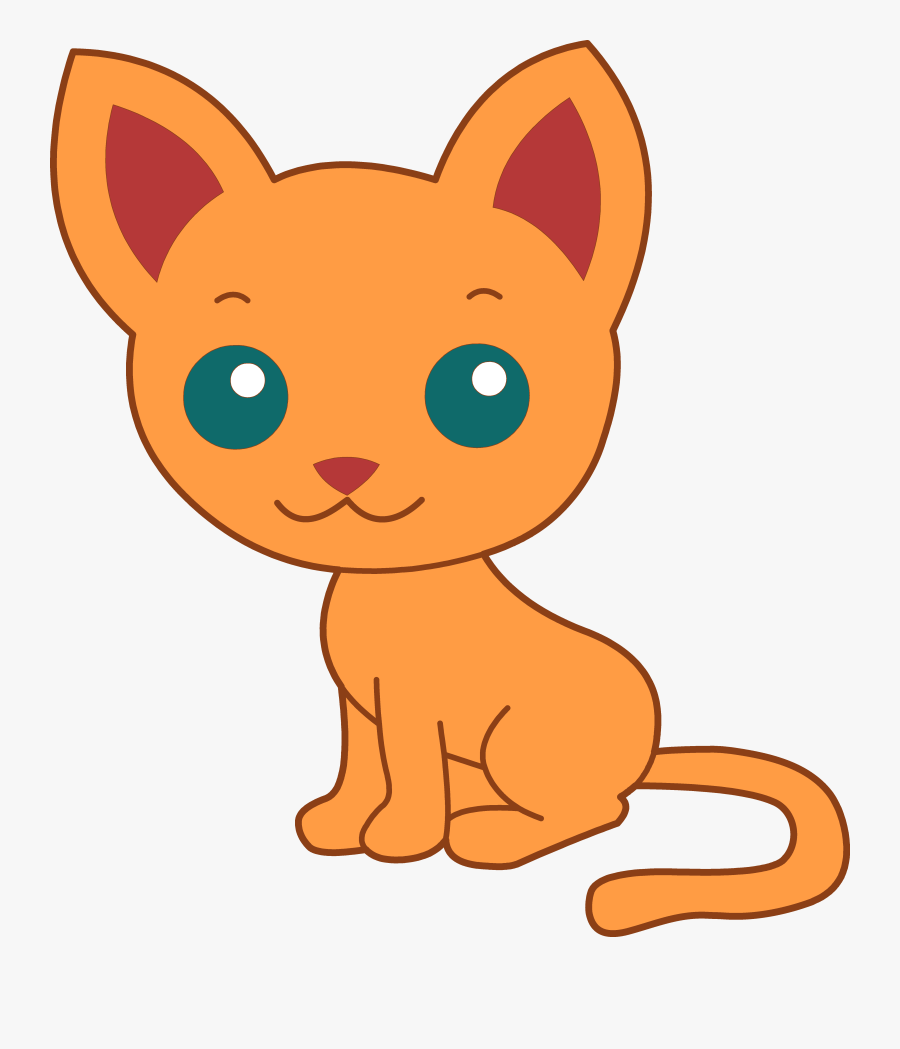 Cute Cat Clipart Png - Animated Picture Of Cat, Transparent Clipart