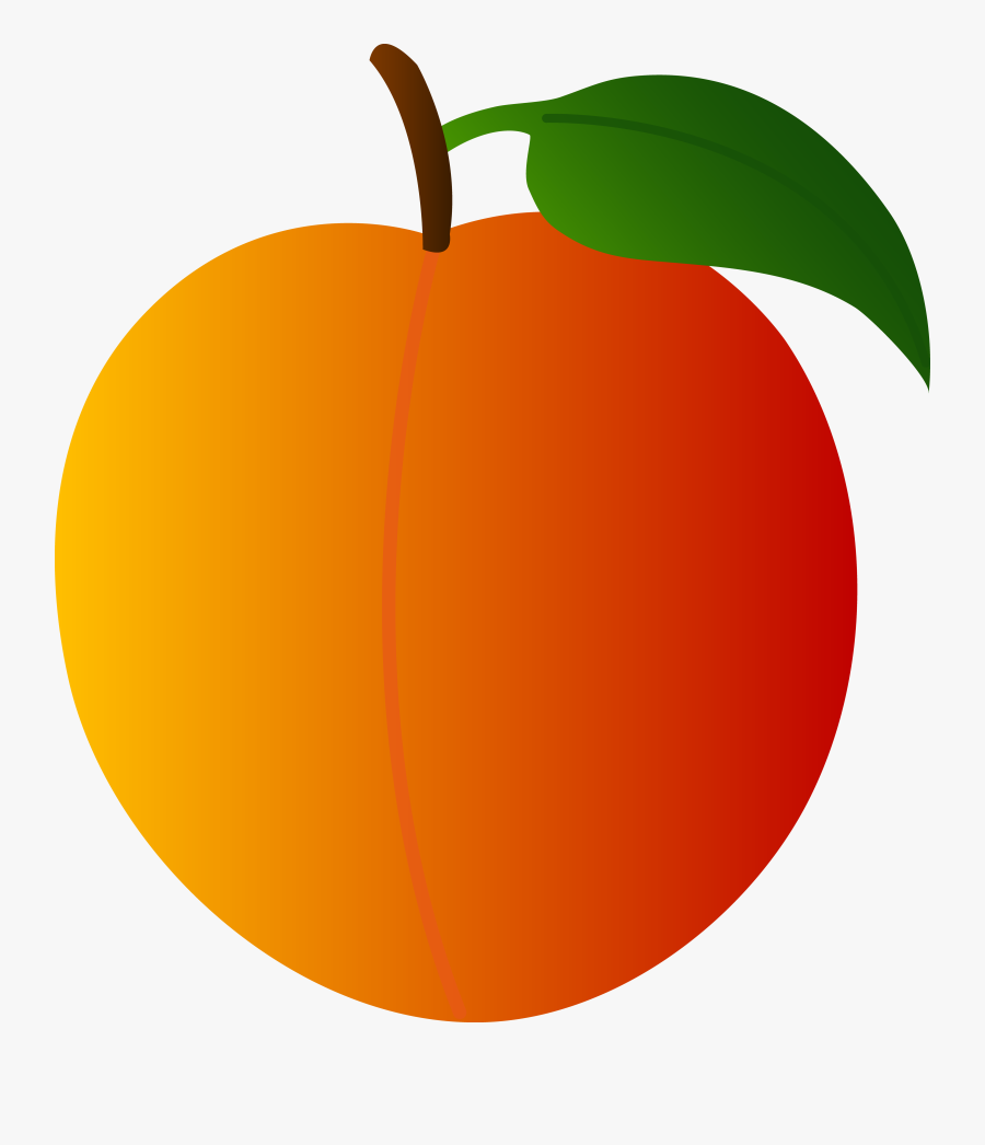 Orange Apple Clipart - Peach Clipart, Transparent Clipart