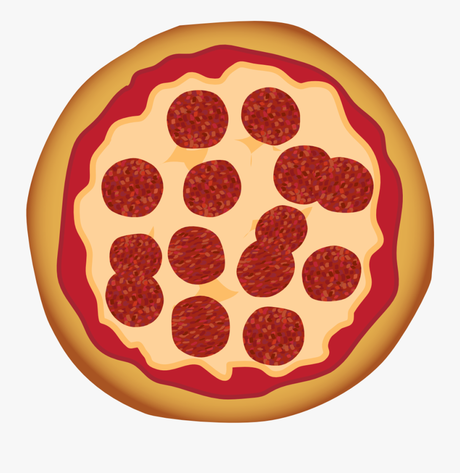 Pepperoni Pizza - Pizza With Transparent Background Cartoon, Transparent Clipart