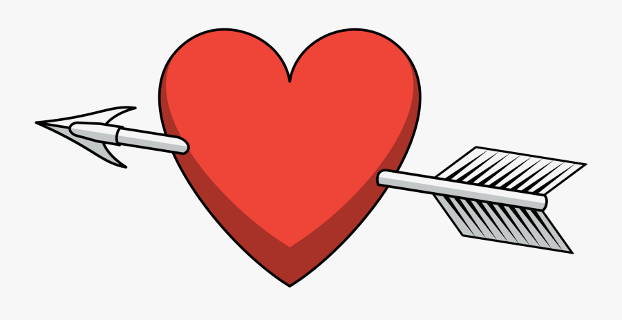 Clip Art With A Vector Transparent - Heart With Arrow Clipart, Transparent Clipart