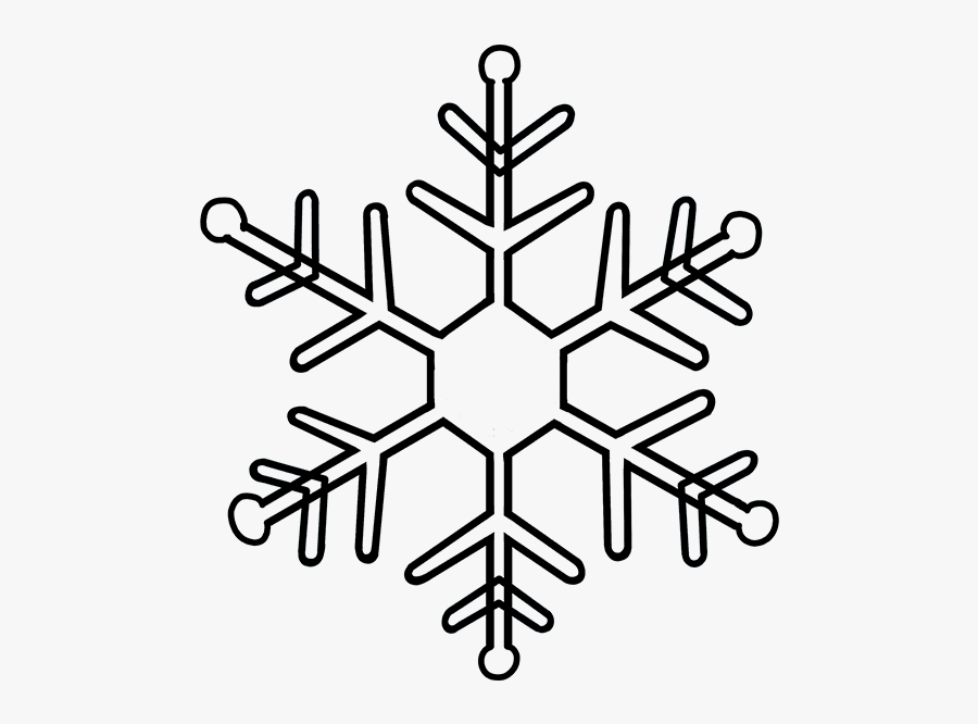 Snowflake Clipart Easy - Snowflake Drawing, Transparent Clipart