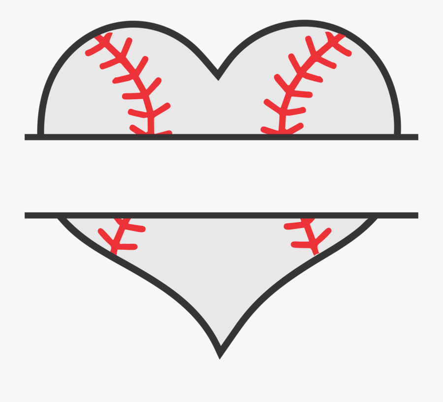 Love Heart Clipart Baseball - Baseball Heart Svg Free, Transparent Clipart