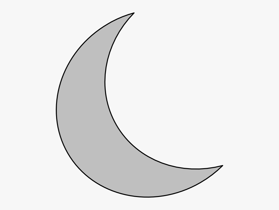 Crescent Moon Outline Tattoo Related Keywords - Crescent Clipart, Transparent Clipart