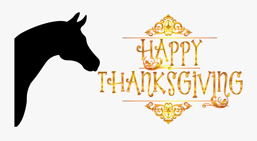 Free Horse Thanksgiving Clipart - Happy Thanksgiving With Horses, Transparent Clipart