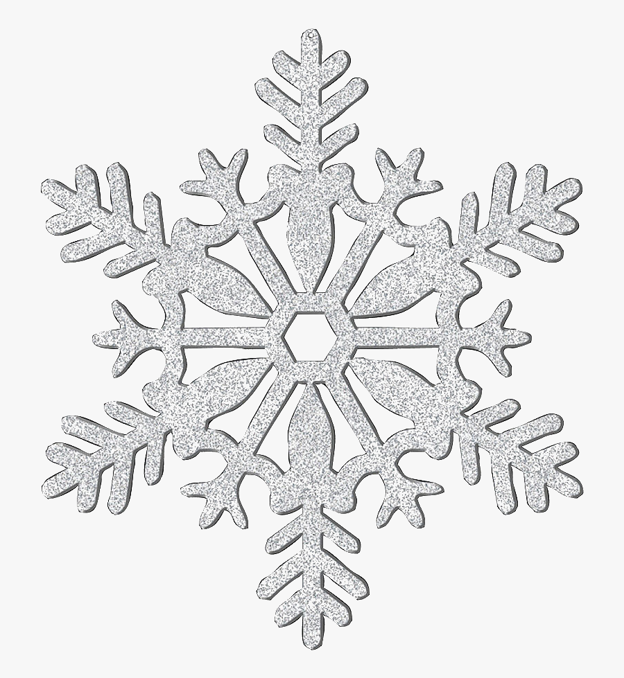 Snowflake Clipart Glitter - Silver Glitter Snowflakes, Transparent Clipart