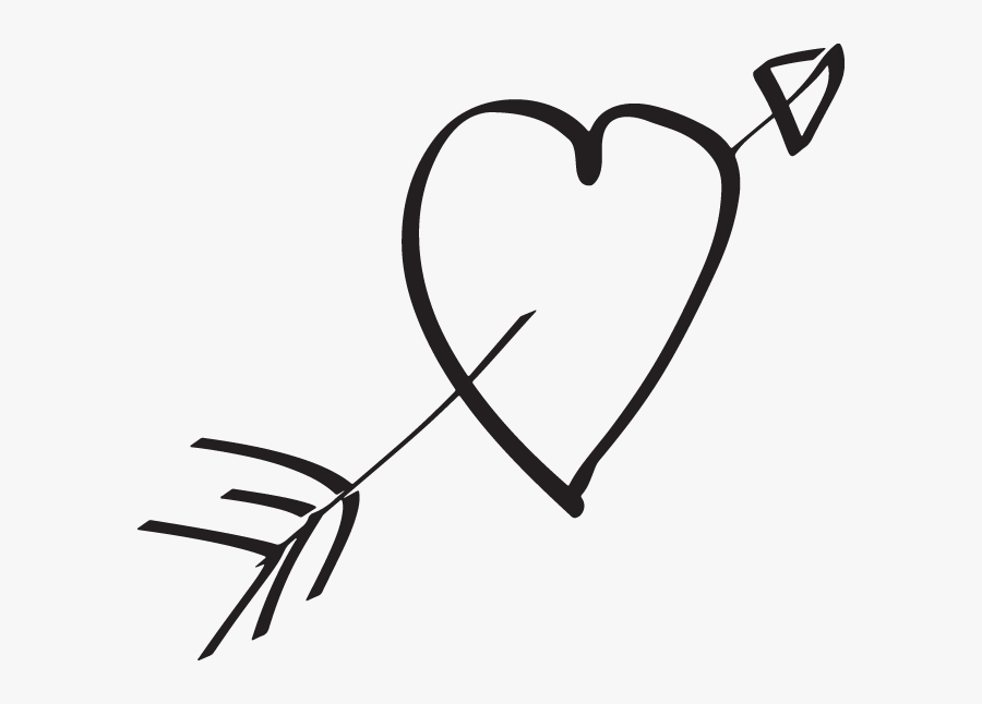 Hand Drawn Heart And Arrow Png , Free Transparent Clipart - ClipartKey