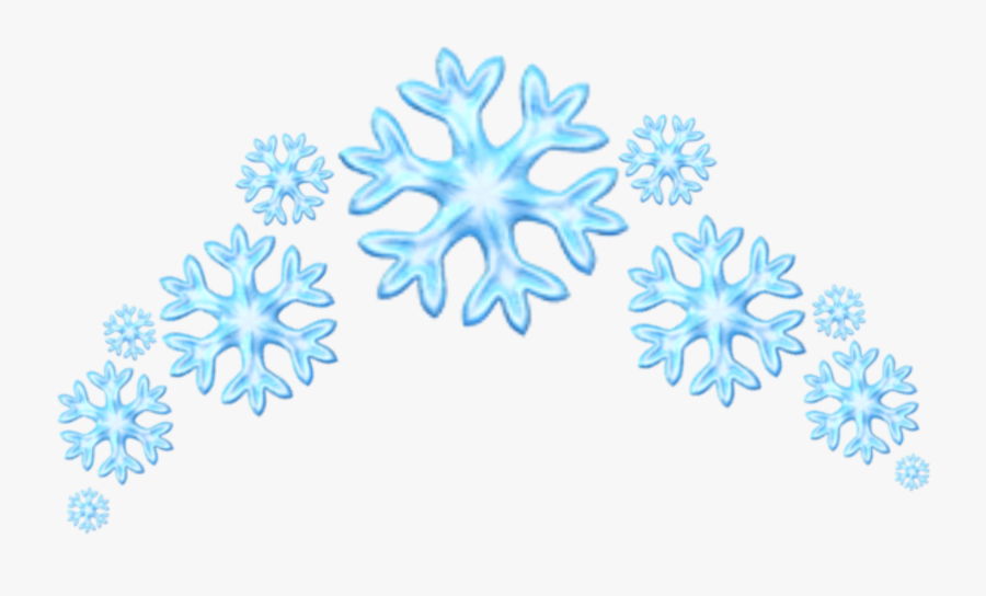 Snowflake Clipart Winter Flower - Snowflake Emoji Black Background, Transparent Clipart