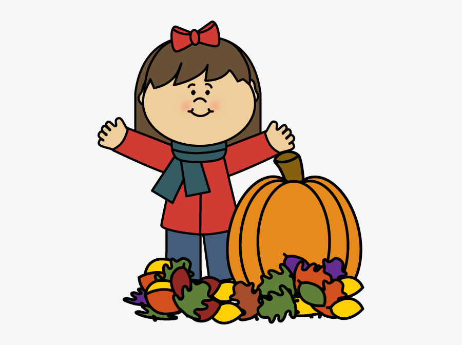 Autumn Girl Clip Art - Kids Autumn Clipart, Transparent Clipart