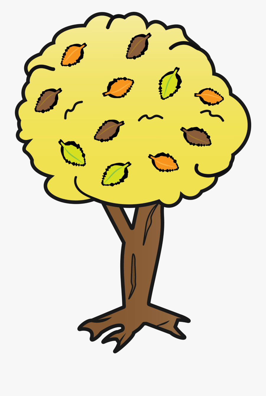 Clipart - Clipart Yellow Tree, Transparent Clipart