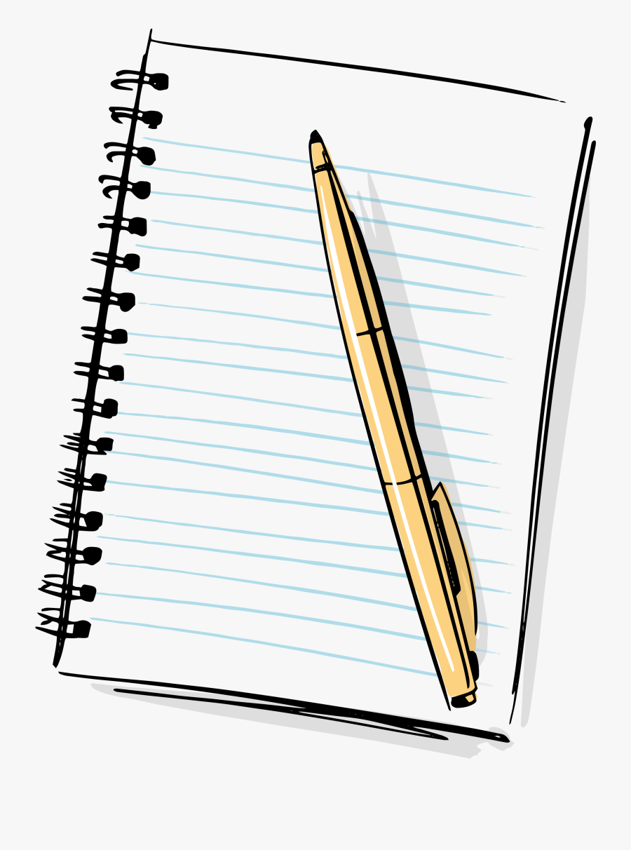 Hd Cartoon Pencil And Paper - Notebook And Pen Clipart, Transparent Clipart