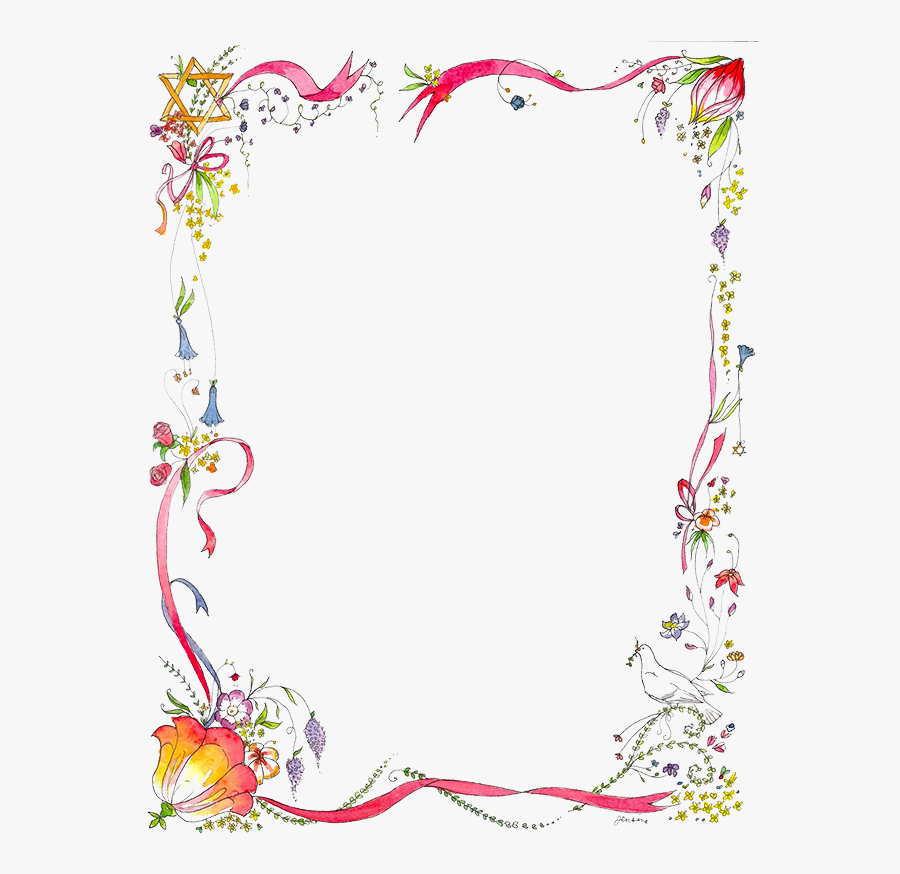 Flower Frame Clipart - Page Borders Designs Png, Transparent Clipart