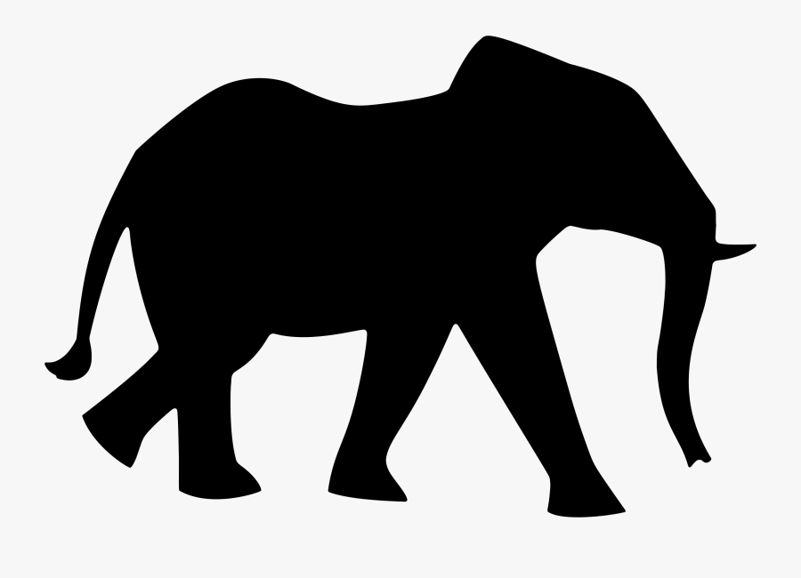 Clipart - Éléphant Silhouette, Transparent Clipart