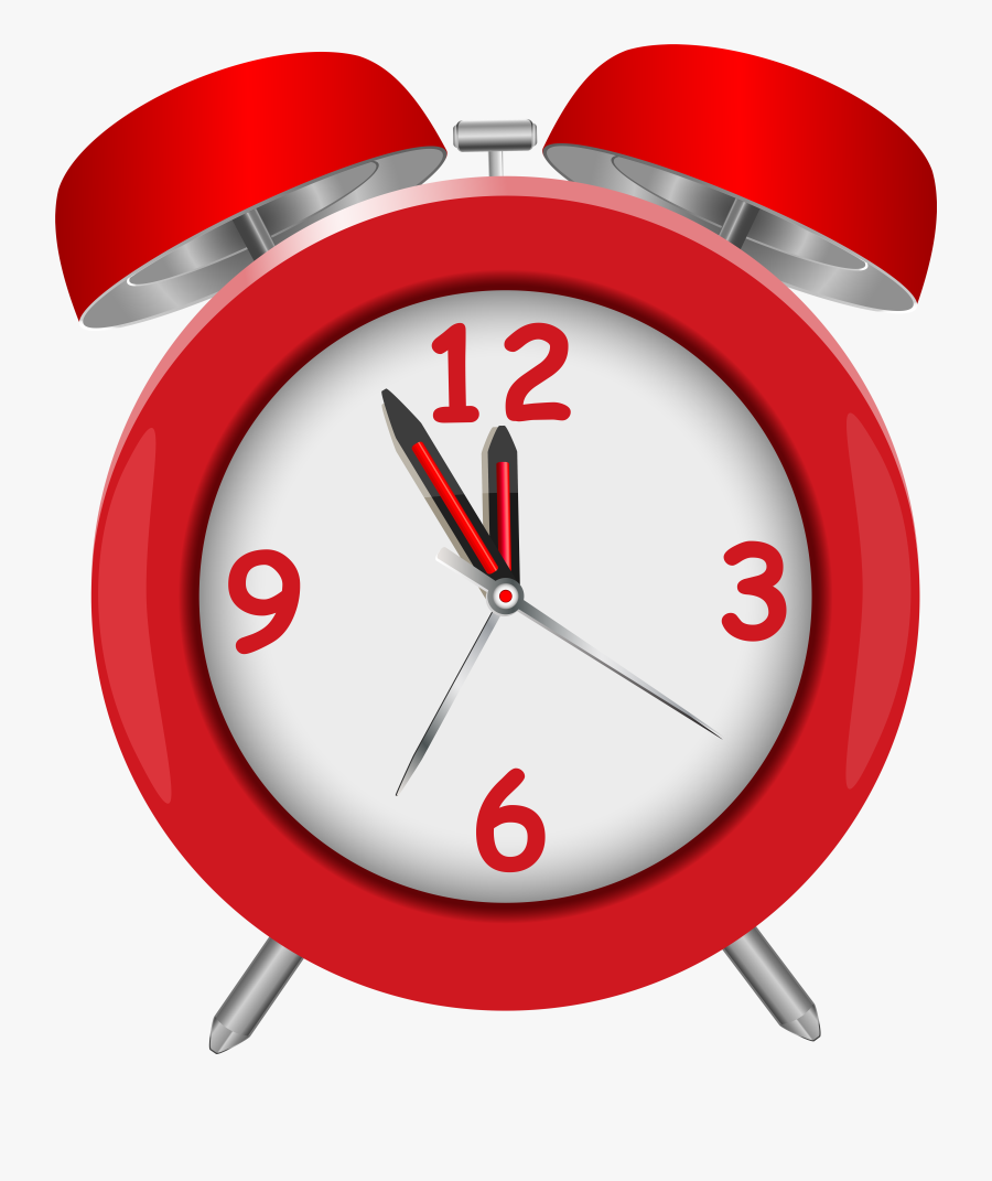 Red Alarm Clock Red Png Clip Art , Free Transparent Clipart - ClipartKey