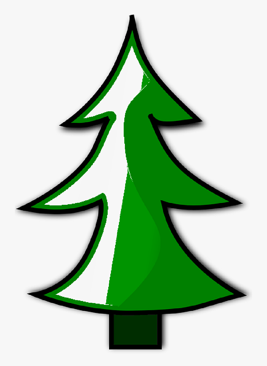 Christmas Tree Clipart Trio Watercolor - Black And White Simple Clipart Trees, Transparent Clipart