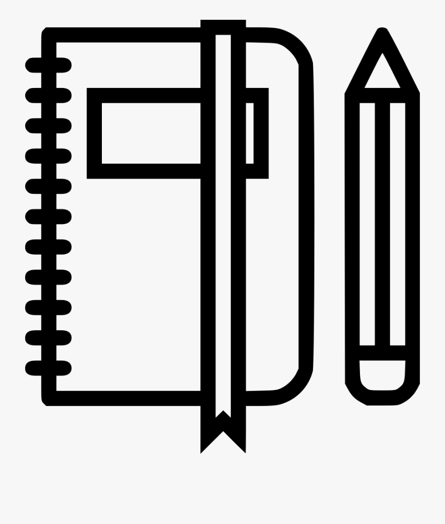 Transparent Notebook Icon Png - Book And Pencil Clipart, Transparent Clipart