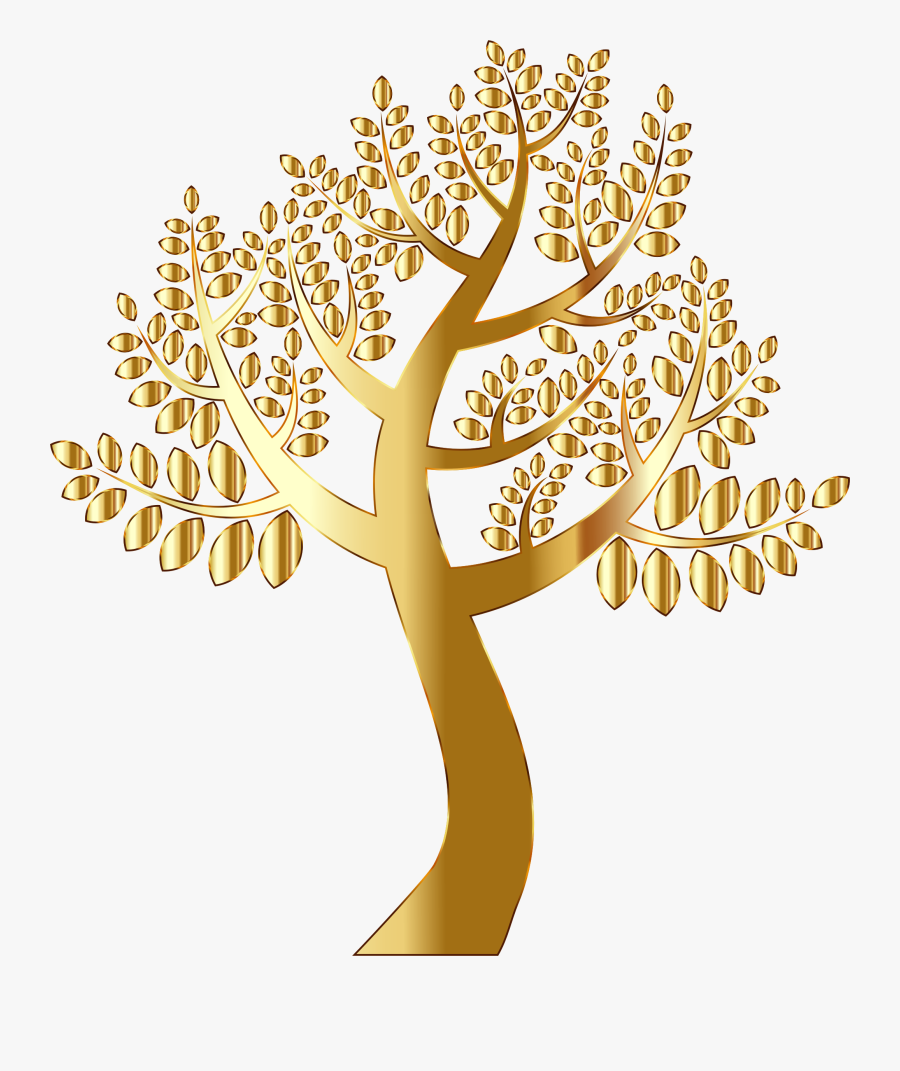 Christmas Tree Clipart Gold - Golden Tree No Background, Transparent Clipart