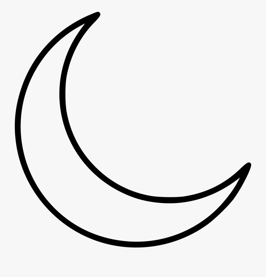 Clip Art Crescent Moon Template - Луна Иконка , Free Transparent ...