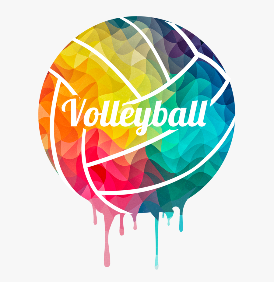 Volleyball Clipart Swoosh - Colorful Volleyball , Free Transparent ...