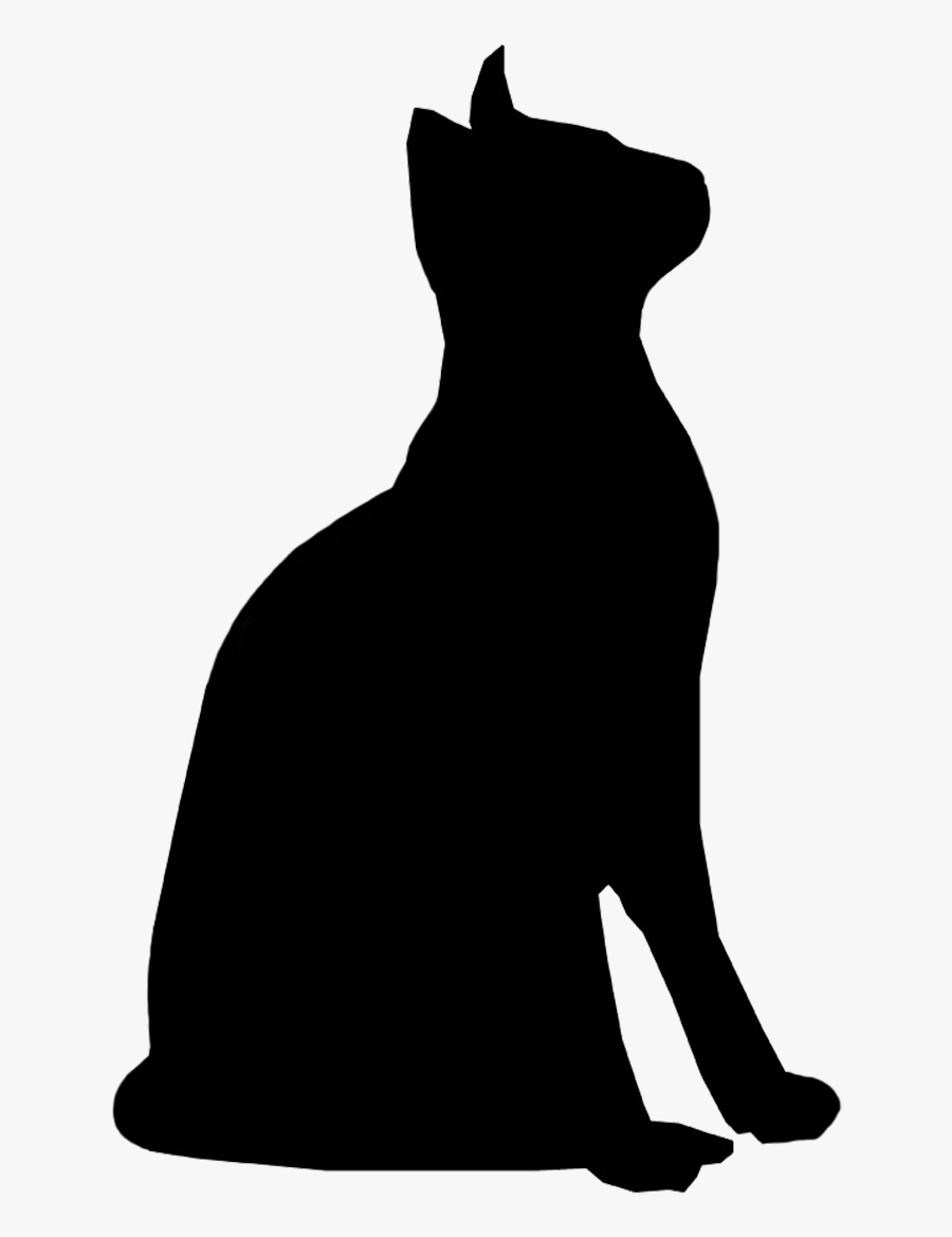 Cat Looking Up Silhouette, Transparent Clipart