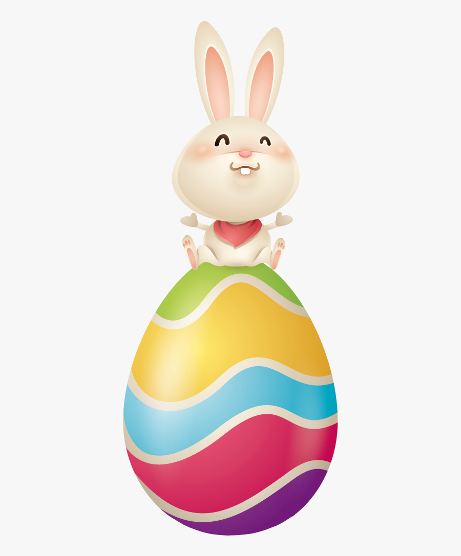 Tubes P - Sitting Easter Bunny Vector, Transparent Clipart