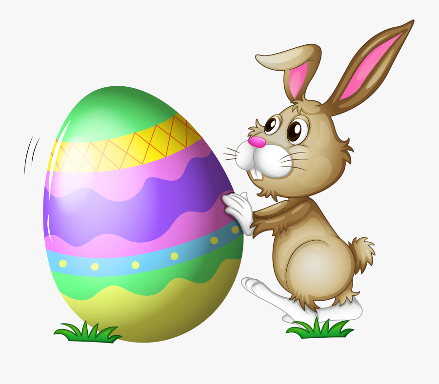 Easter Bunny Png Clipart - Oeuf Et Lapin De Paques, Transparent Clipart