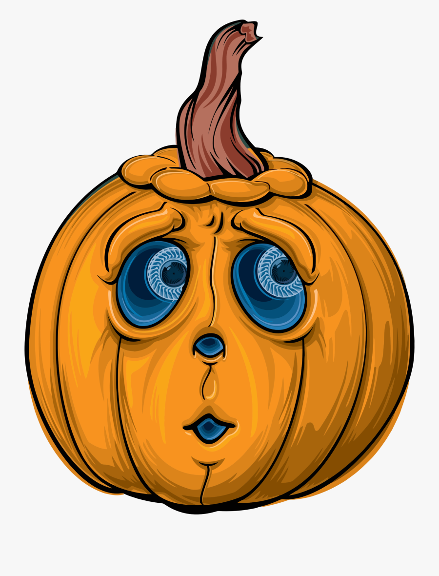 Halloween Science Clipart - Scared Jack O Lantern Clipart, Transparent Clipart