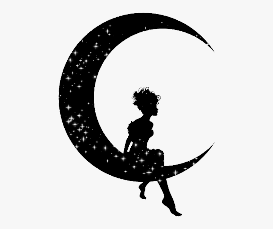 Best 65 Free Moon Clipart Images & Pictures Download【2018】 - Girl Sitting On Crescent Moon, Transparent Clipart