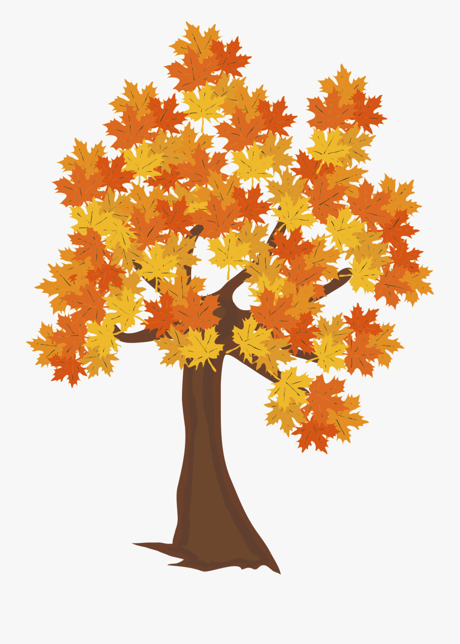Fall Clipart Autumn Tree - Autumn Tree Drawing Png, Transparent Clipart