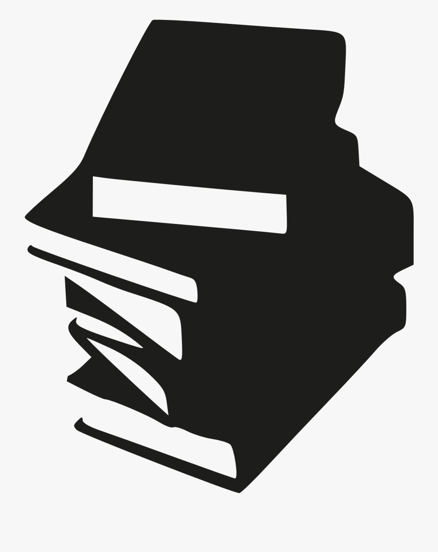 Stack Of Books - Books Vector Black And White, Transparent Clipart