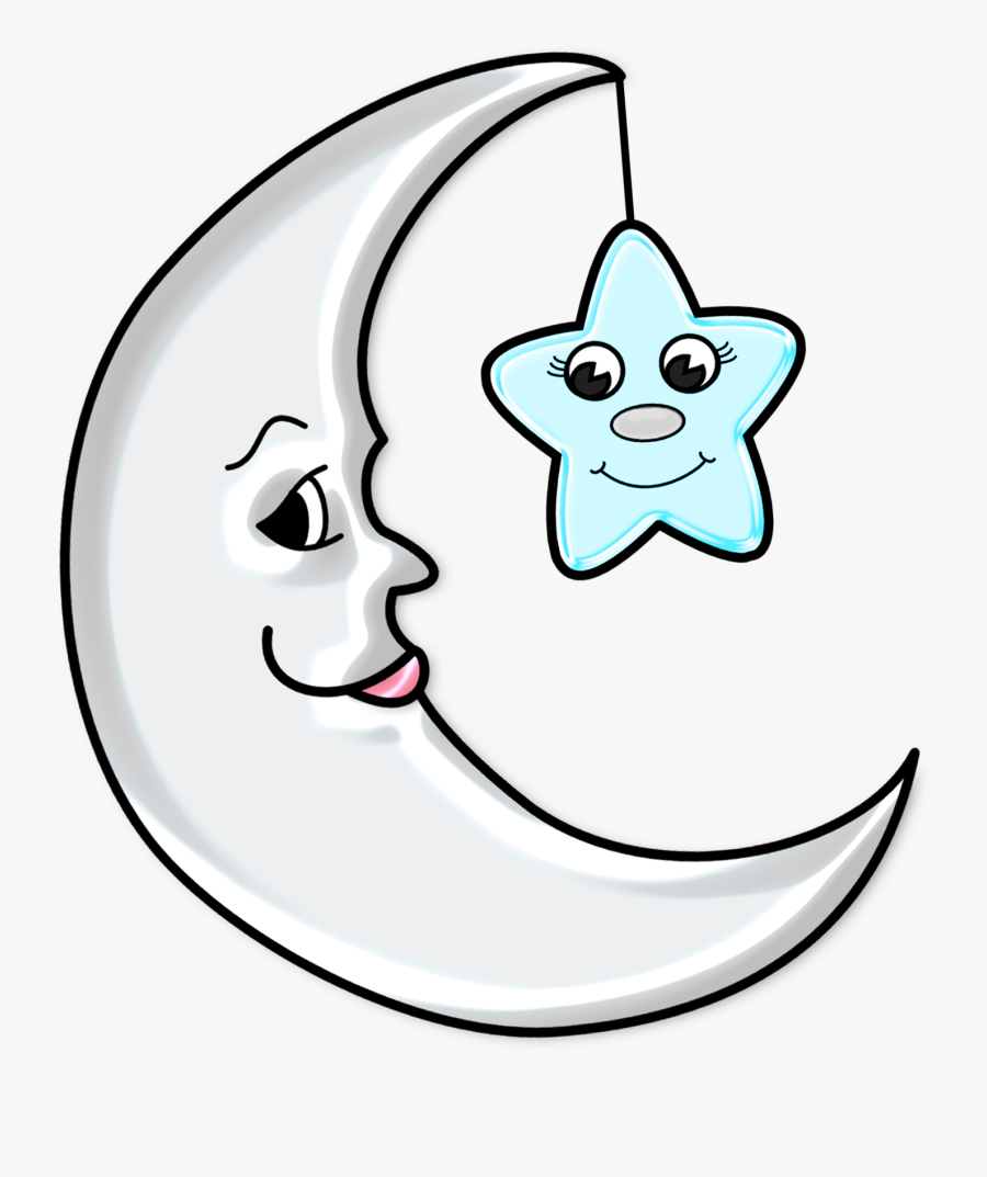 Moon Clipart Art Gallery - Cute Moon And Stars Drawing, Transparent Clipart
