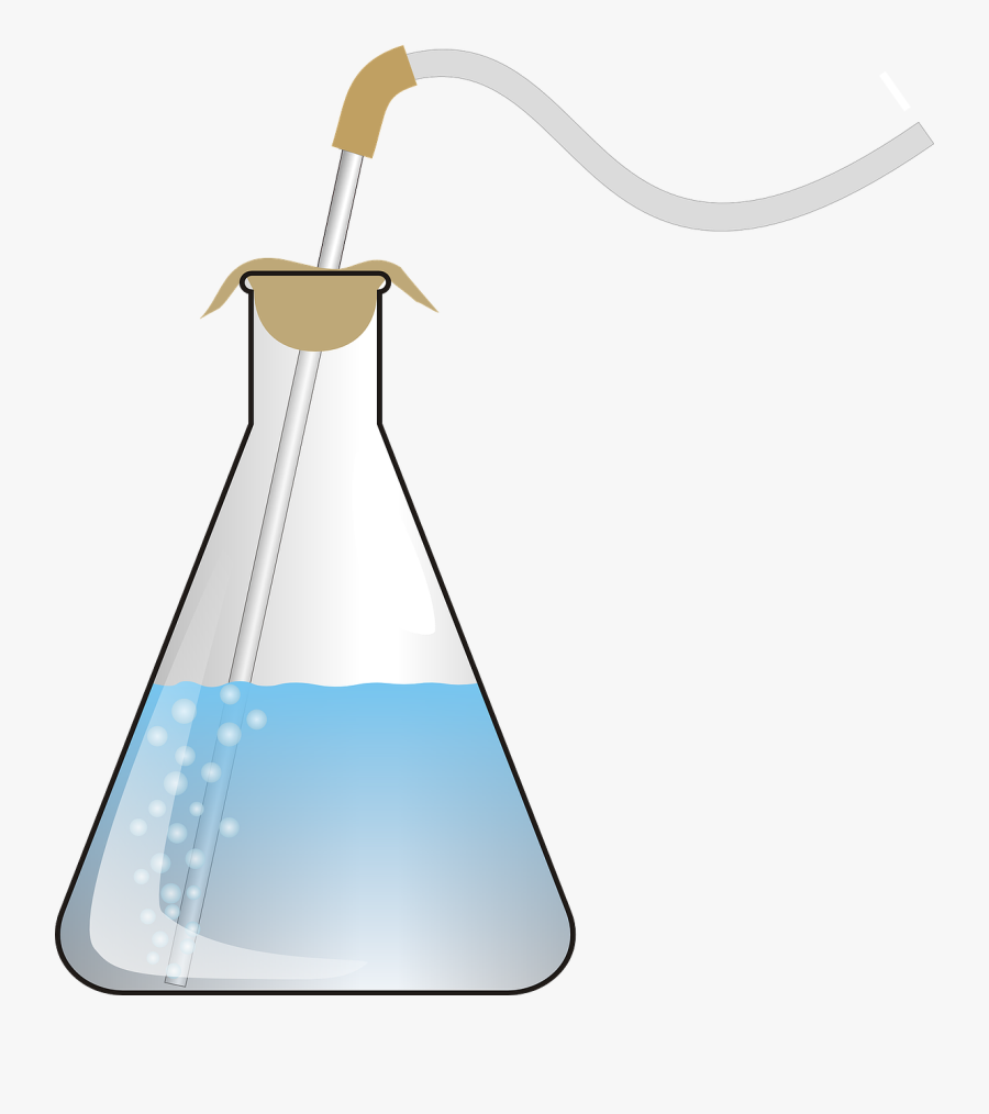 Science Clipart - Conical Flask With Tube , Free Transparent Clipart