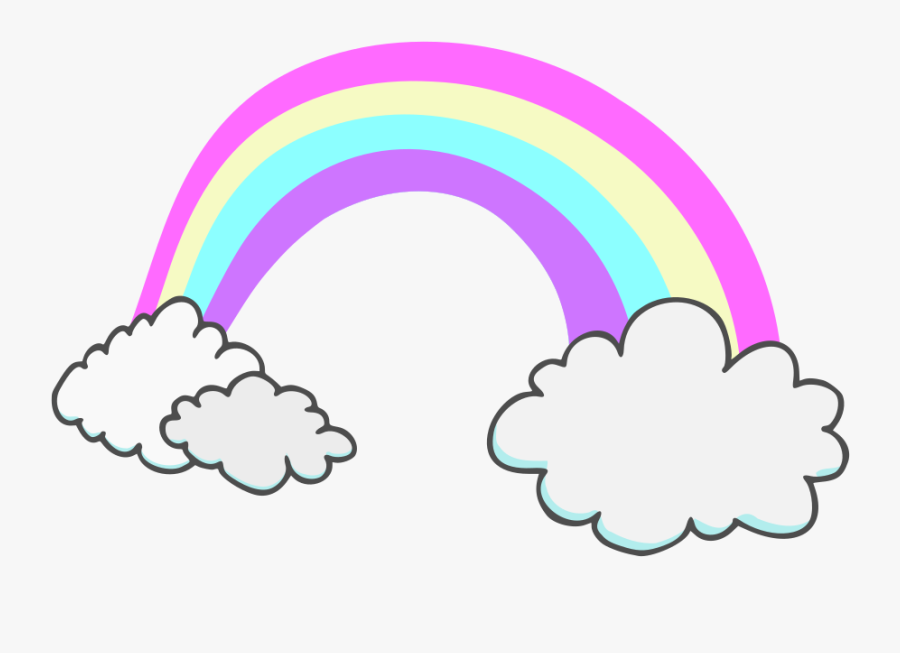 Rainbow With Clouds Vector Rainbow Clipart, Cloud Vector, - Vector Clipart Clouds Png, Transparent Clipart