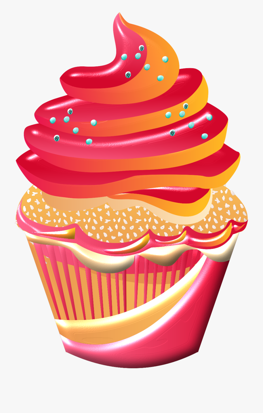 Cupcakes Clipart Cupcake Logo Orange - Cup Cake Png , Free Transparent