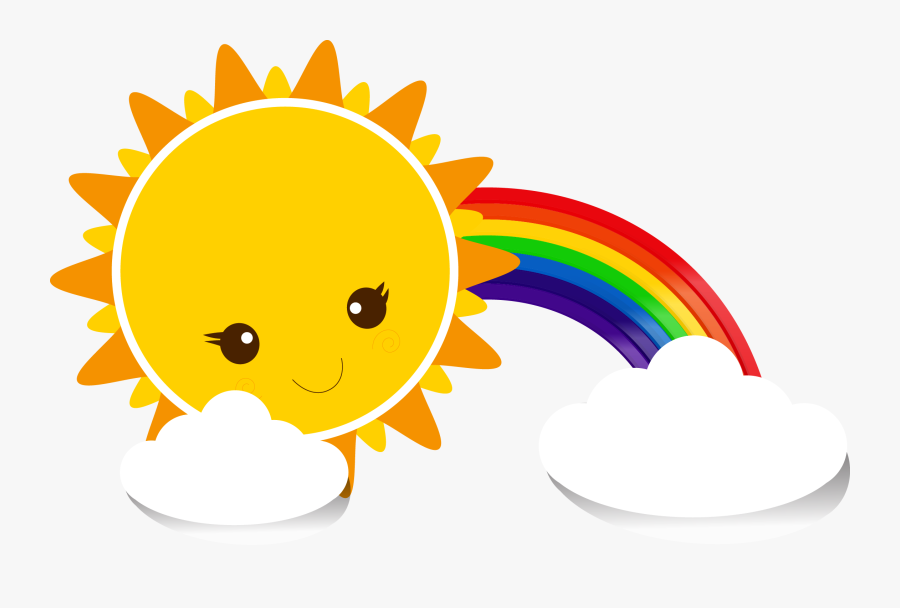 Sky Cartoon Yellow - Cute Sun And Clouds Clipart, Transparent Clipart