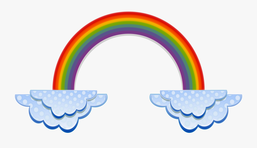 Rainbow Clipart To Download - Cloud With Rainbow No Face Clipart, Transparent Clipart