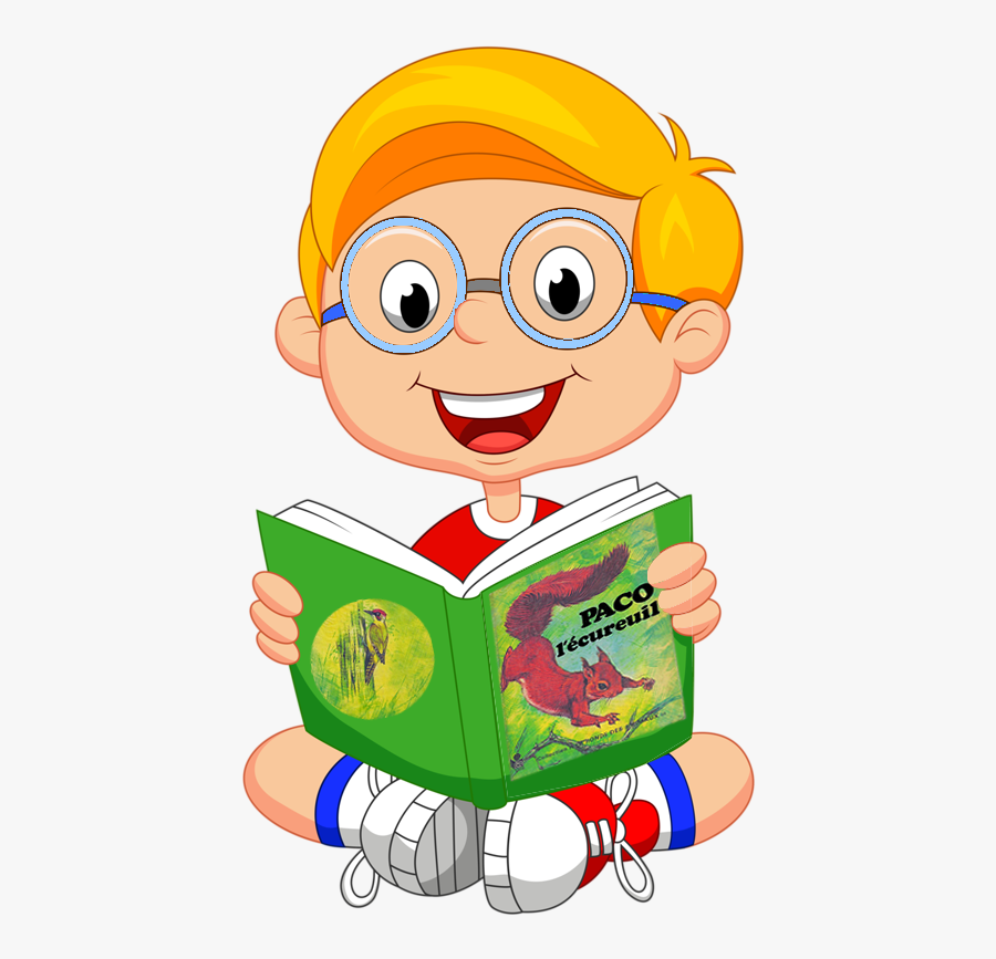 Illustrator Of Children Png And Clipart - Cartoon Kid Reading, Transparent Clipart