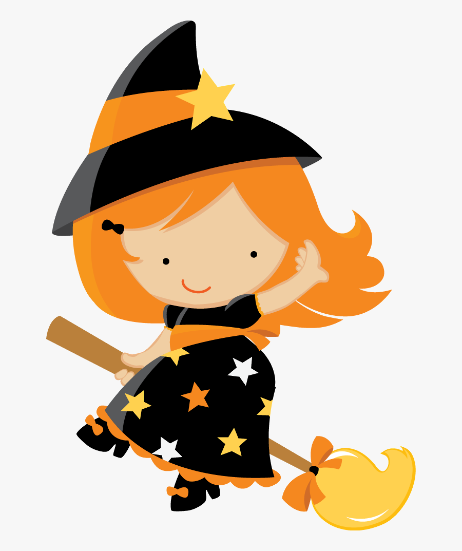 Cute Halloween Witch Clipart, Transparent Clipart
