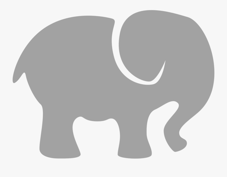 Elephant Gray Silhouette Free - Grey Baby Elephant Clipart, Transparent Clipart