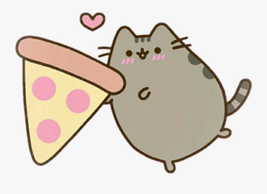 #freetoedit #pusheen #cat #pizza #love #food - Happy Valentines Day Pizza, Transparent Clipart