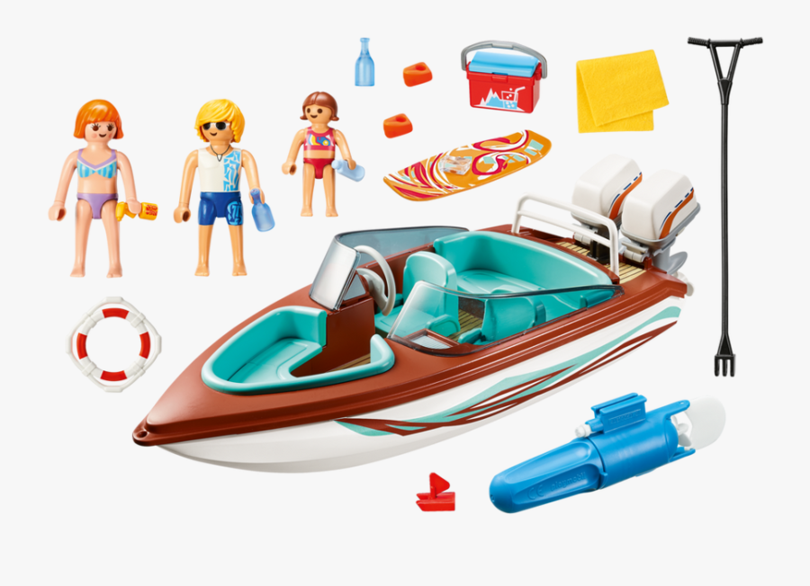 Transparent Mountain Clip Art Png - Playmobil Speedboat With Underwater Motor, Transparent Clipart