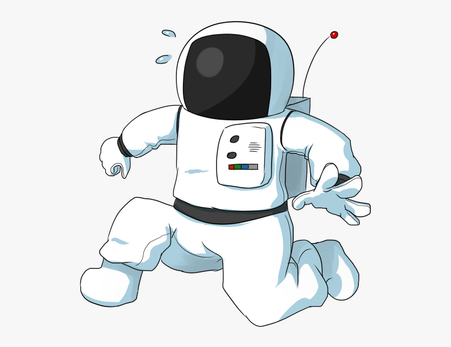Clip Art Astronaut On The Moon Clipart - Cartoon Astronaut Transparent