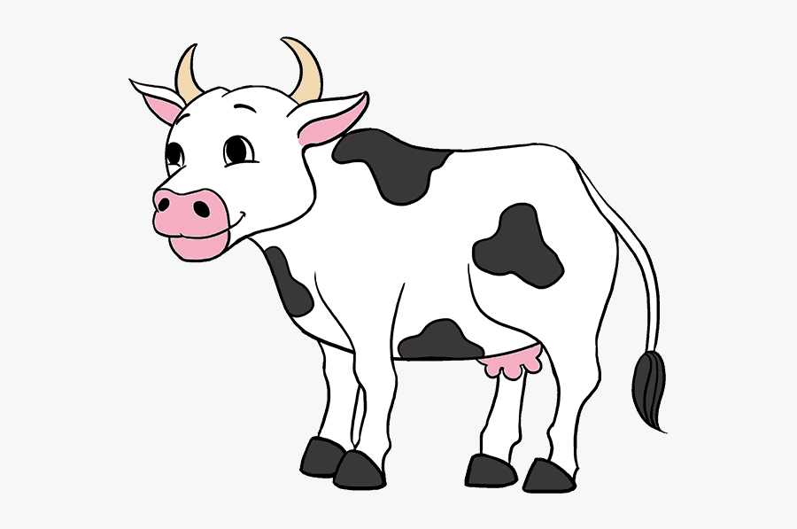 Cows Clipart Easy - Easy Cute Cow Drawing , Free Transparent Clipart
