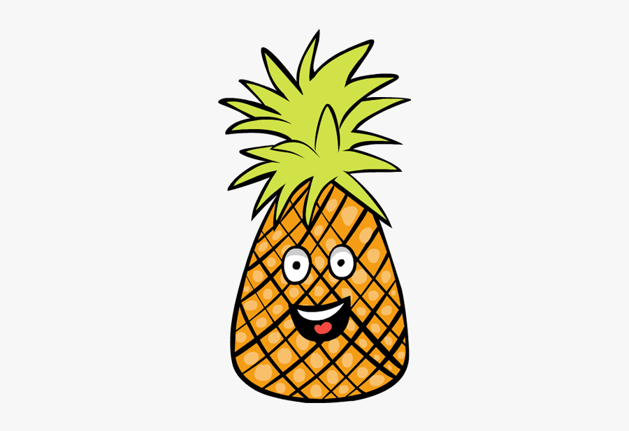 Pineapple Fruit Clipart - Cartoon Transparent Background Fruits Clipart, Transparent Clipart