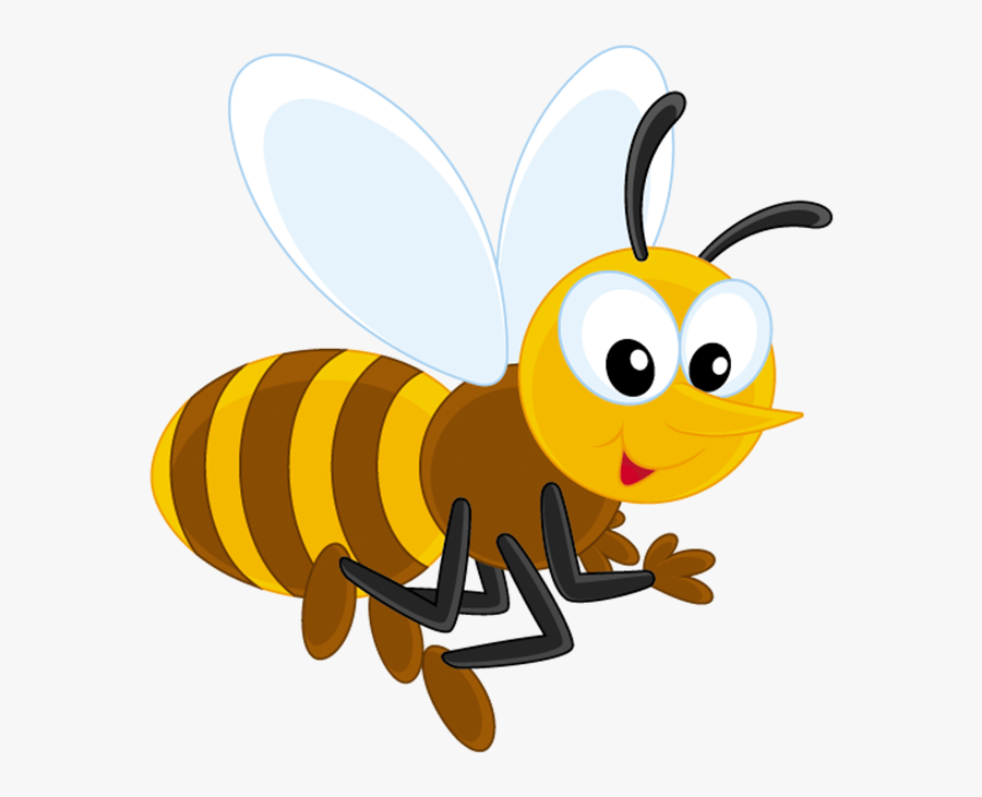 Transparent Free For - Cartoon Bee With Honey Black And White Cartoon, Transparent Clipart