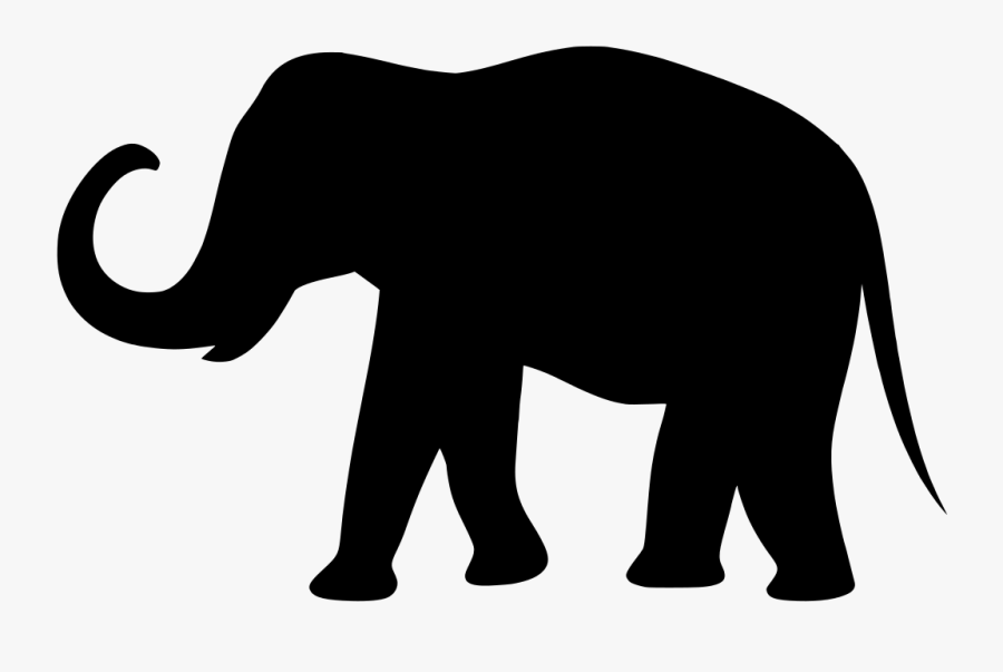 Circus Elephant Clipart Black And White , Png Download - Elephant Clipart Black, Transparent Clipart