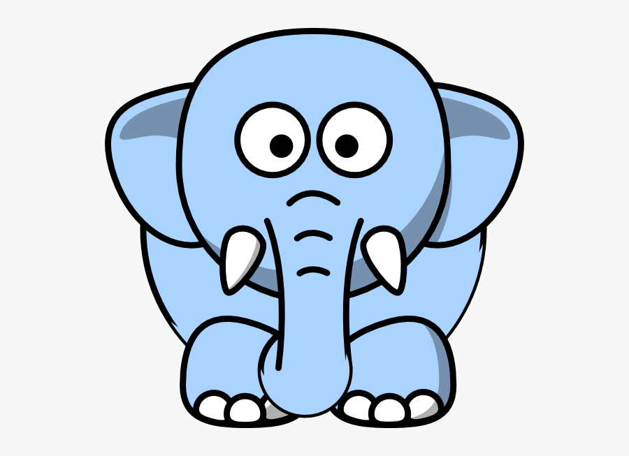 Light Blue Elephant Svg Clip Arts - Light Blue Elephant, Transparent Clipart