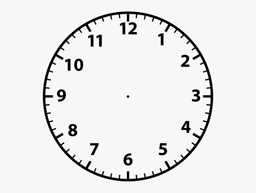 Collection Of Free Vector - Blank Analogue Clock Face, Transparent Clipart